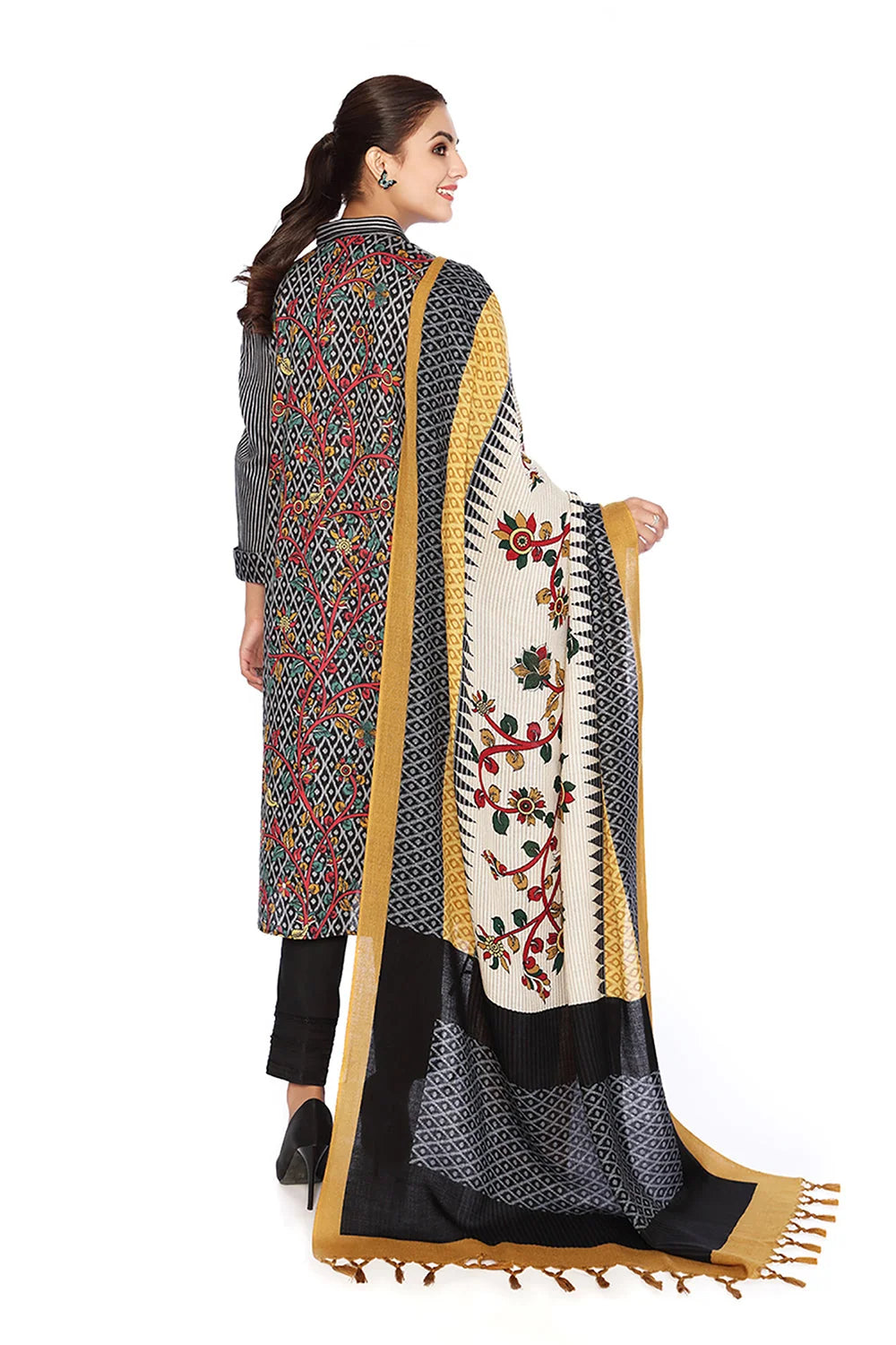 Nishat Winter Unstiched Khaddar 3 Piece - Printed Suit - 42105013-R