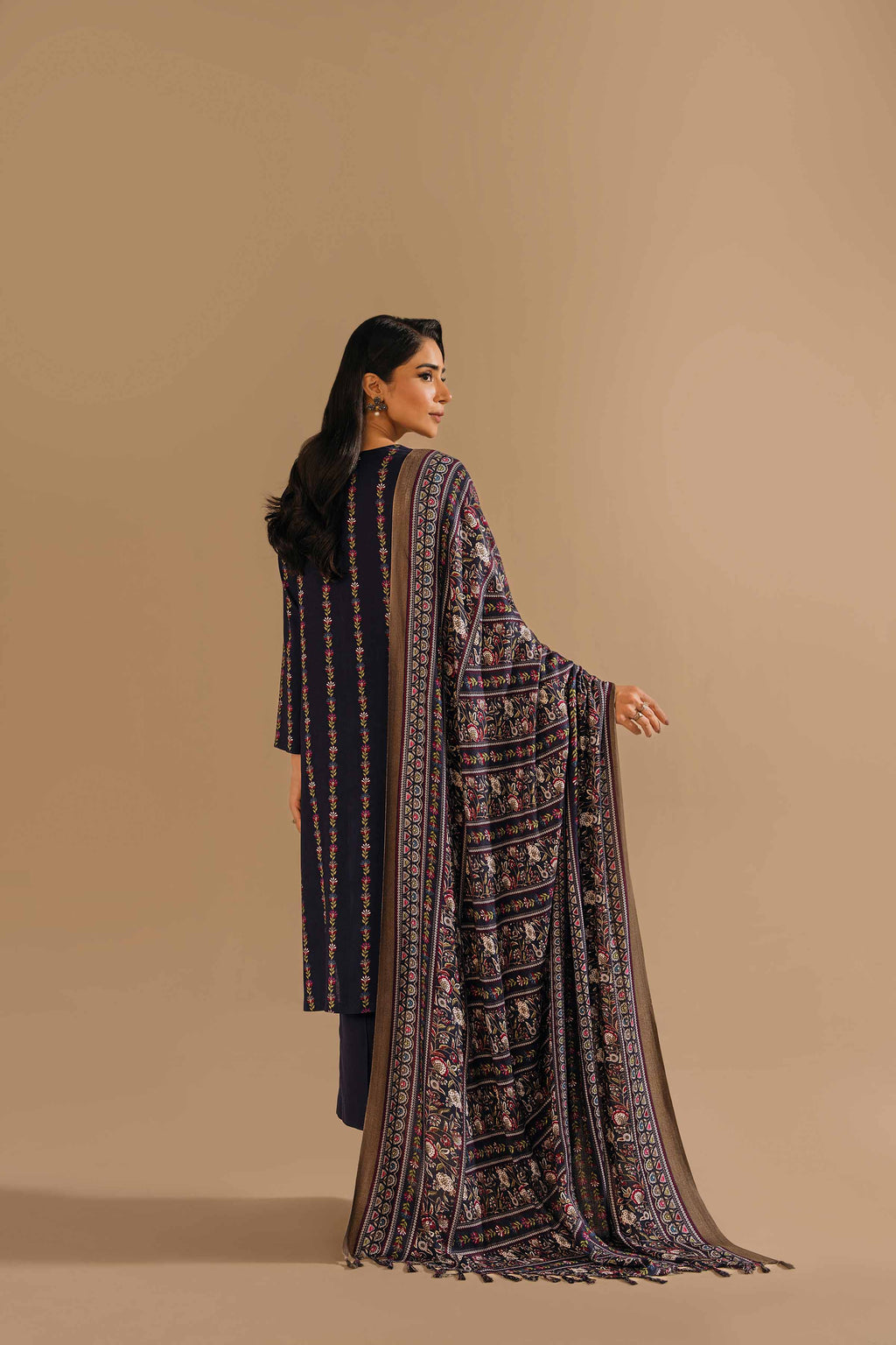 Nishat Winter Unstiched Khaddar 3 Piece - Printed Suit - 42303161-R