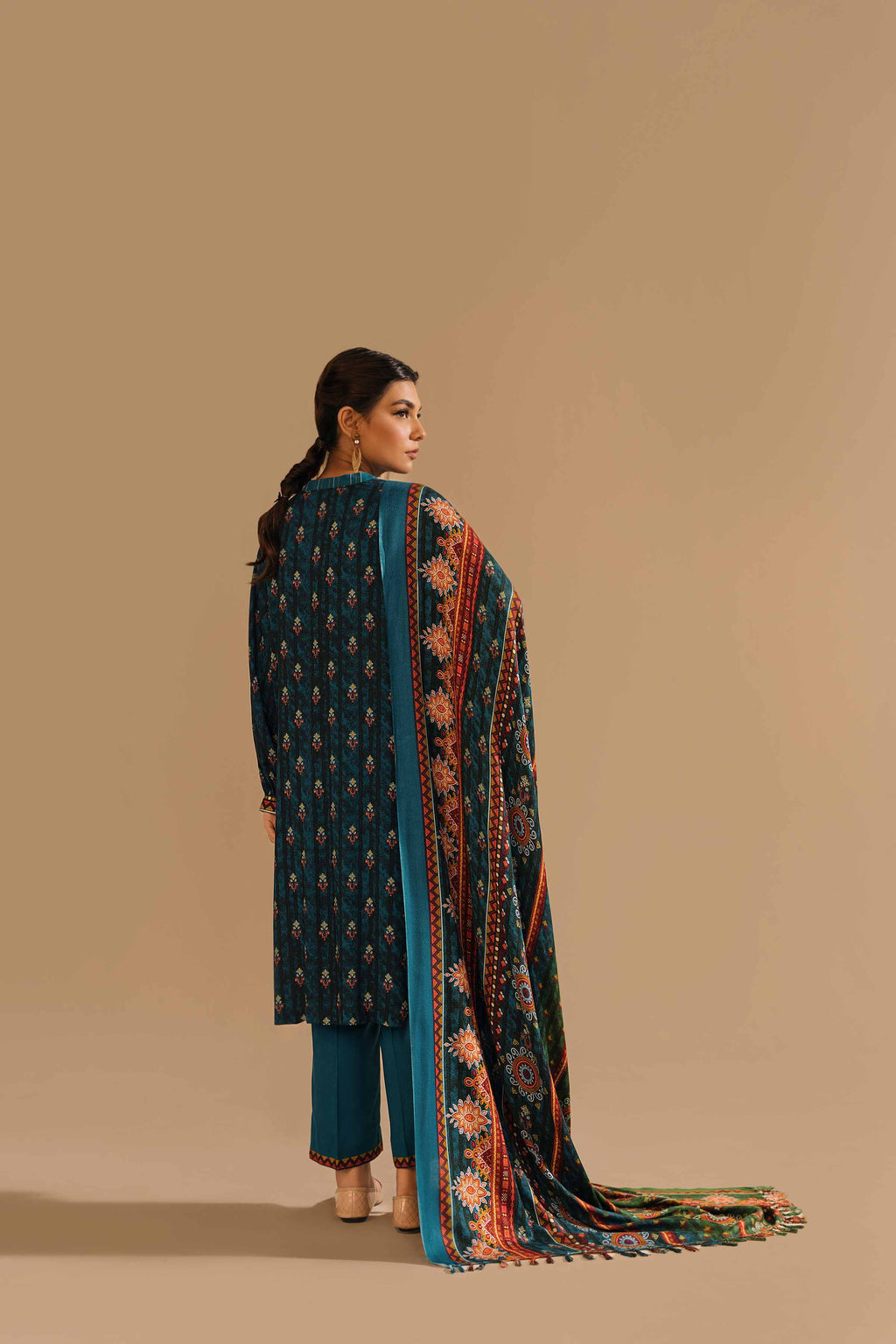 Nishat Winter Unstiched Khaddar 3 Piece - Printed Suit - 42303170-R