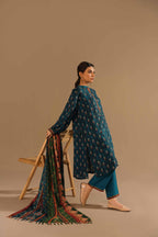 Nishat Winter Unstiched Khaddar 3 Piece - Printed Suit - 42303170-R