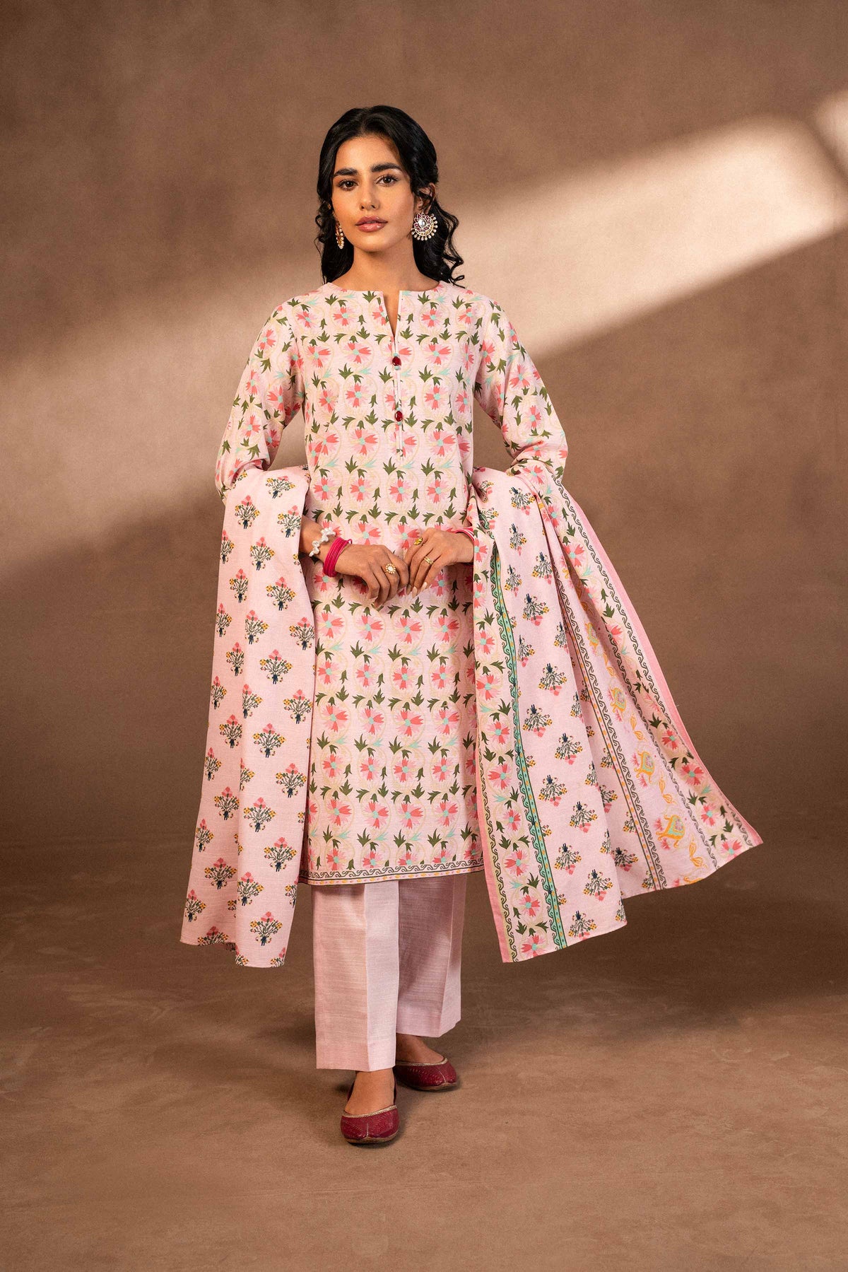 Nishat Winter Unstiched Khaddar 3 Piece - Printed Suit - 42306482-R