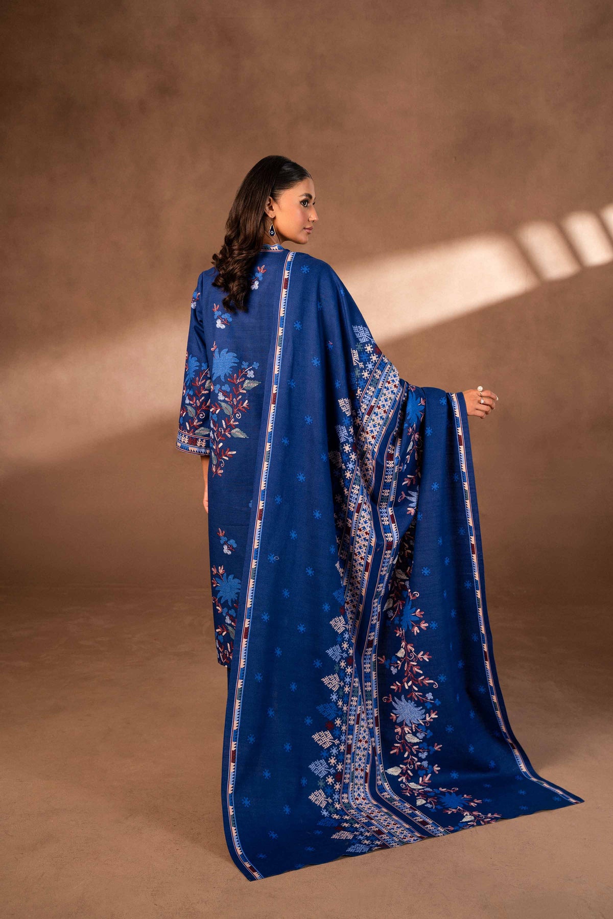 Nishat Winter Printed Khaddar Unstitched 3Pc Suit - 42306489-R