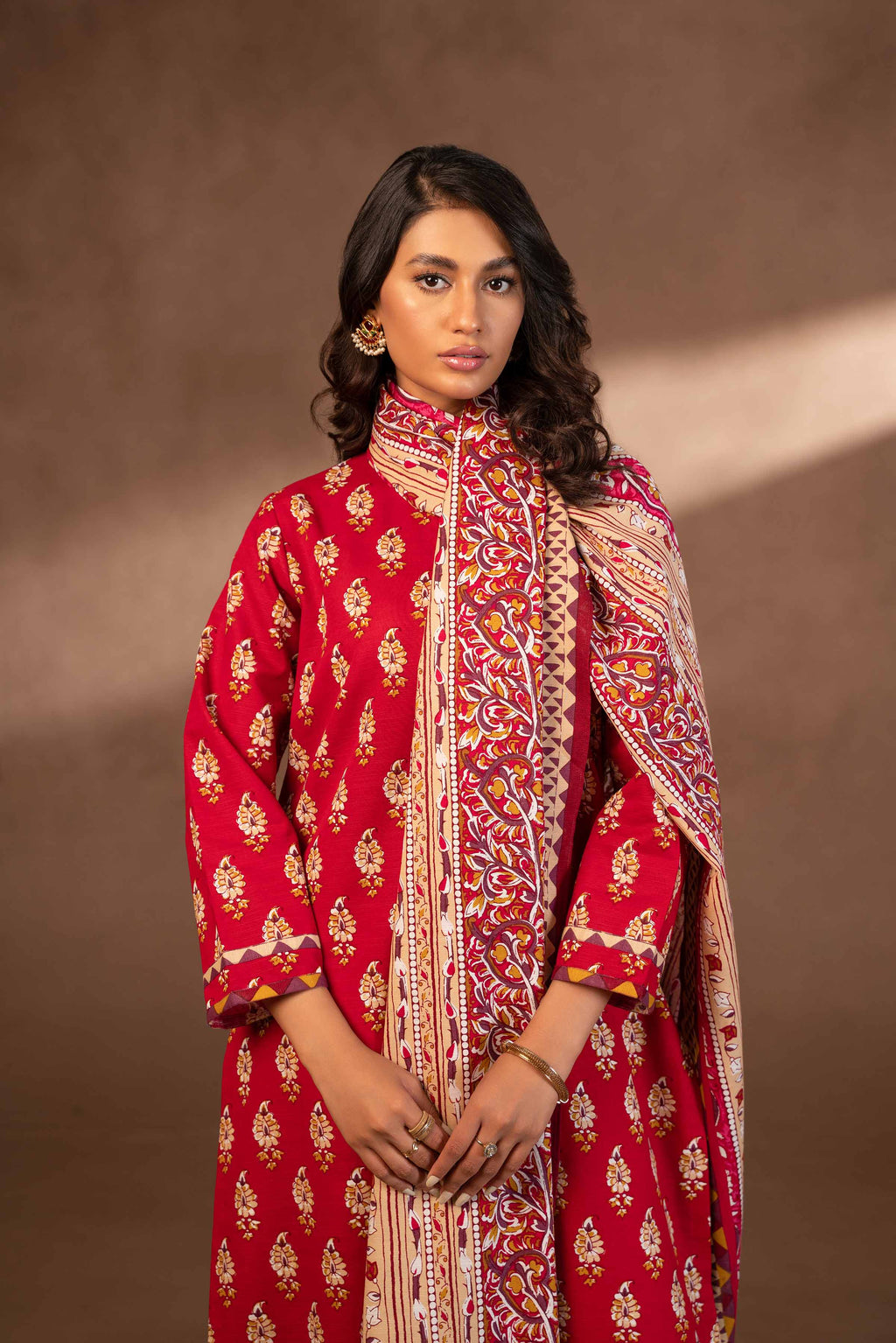 Nishat Winter Unstiched Khaddar 3 Piece - Printed Suit - 42306490-R