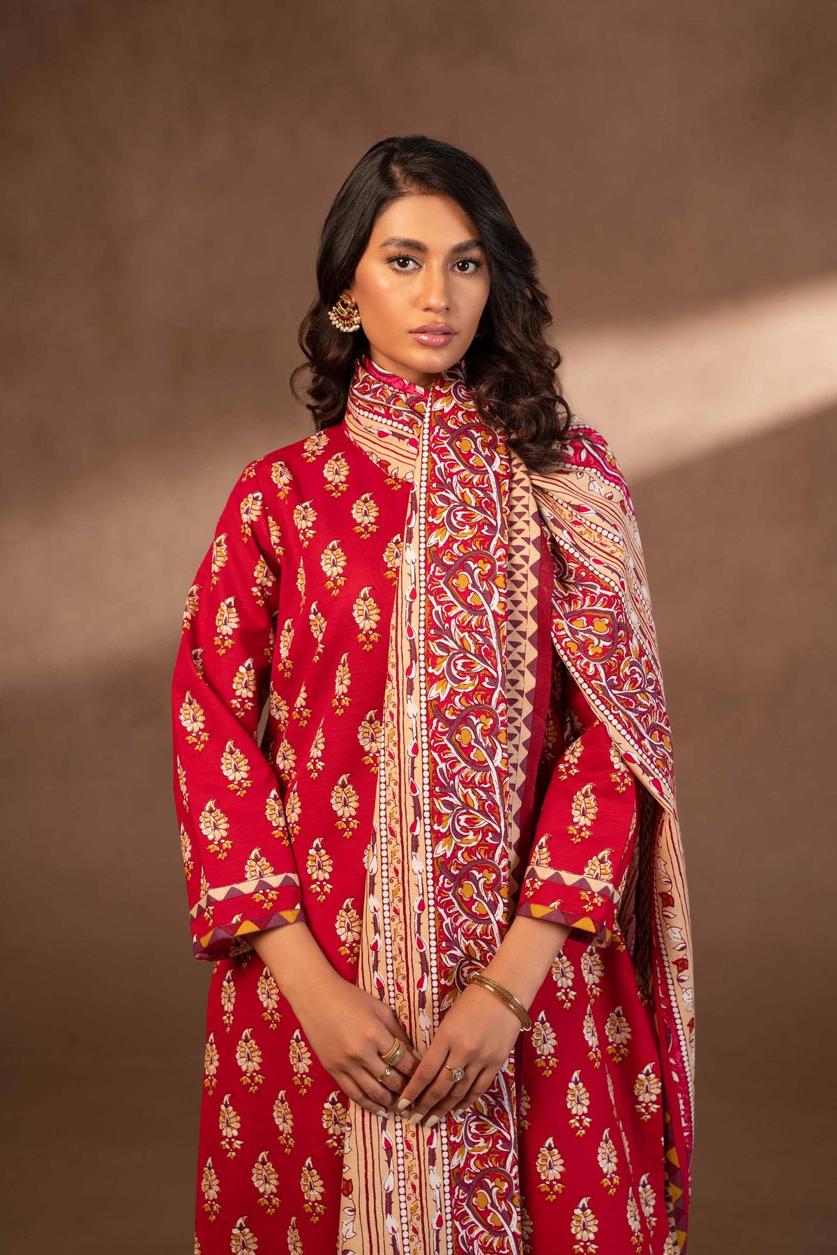 Nishat Winter Unstiched Khaddar 3 Piece - Printed Suit - 42306490-R