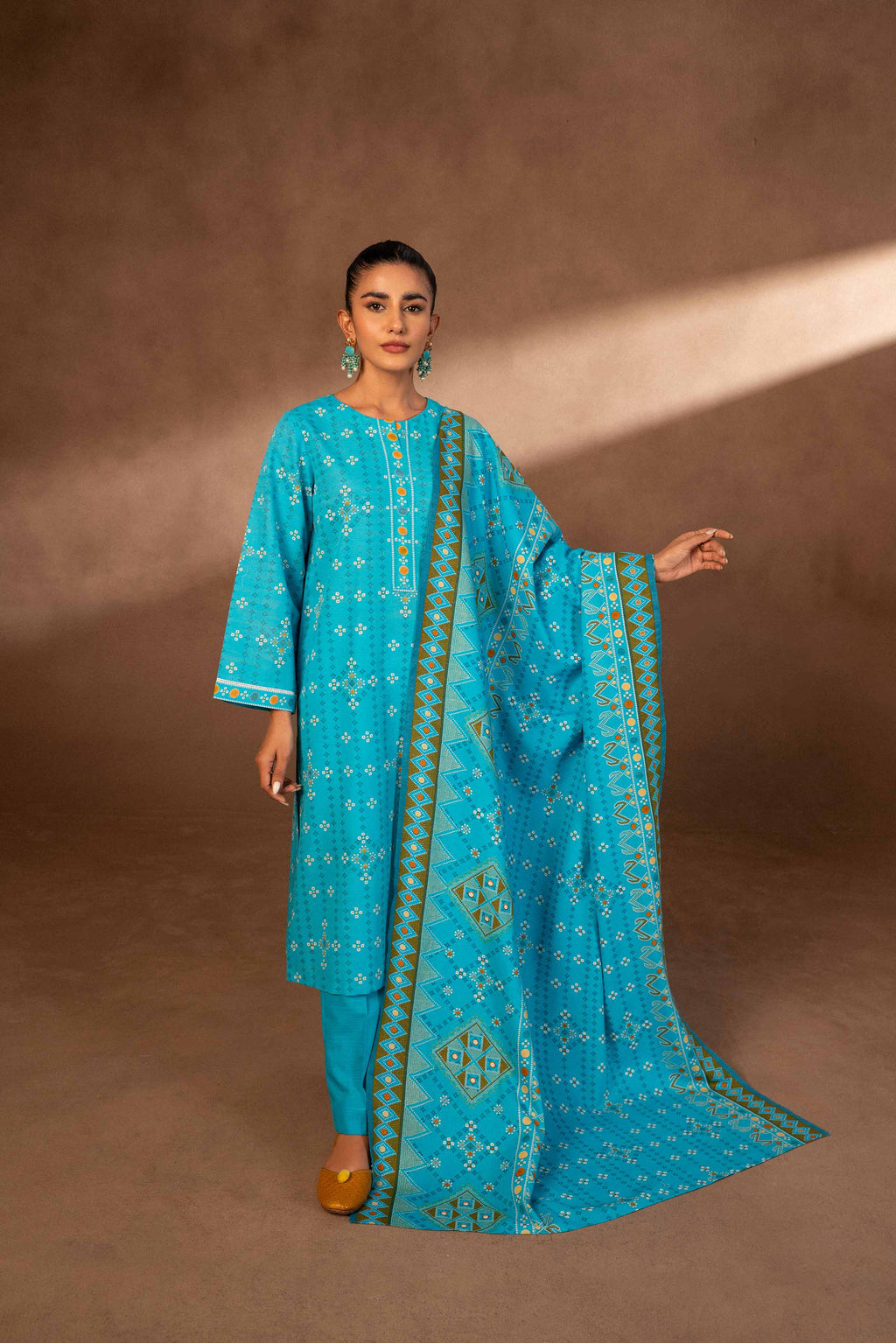 Nishat Winter Unstiched Khaddar 3 Piece - Printed Suit - 42306491-R