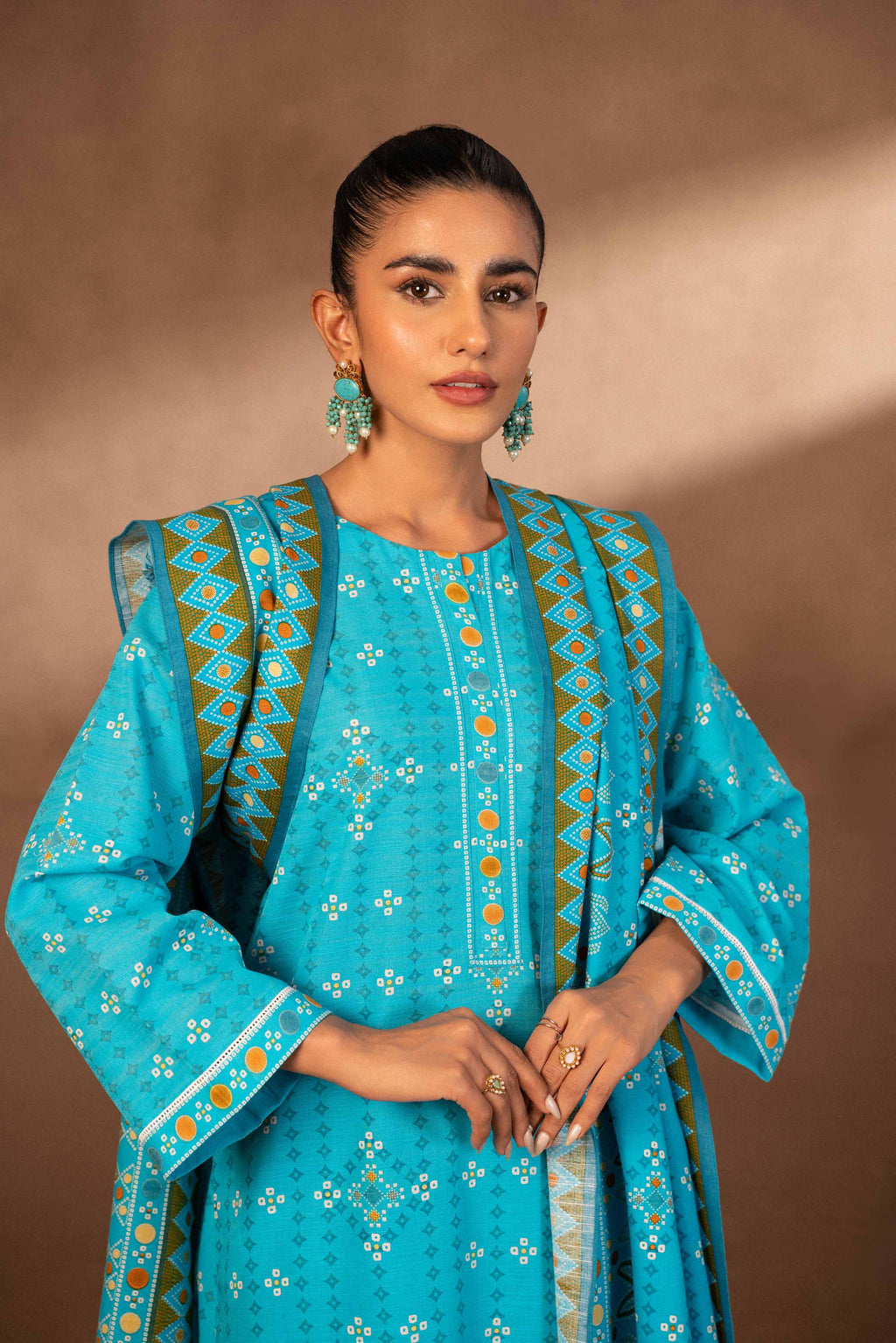Nishat Winter Unstiched Khaddar 3 Piece - Printed Suit - 42306491-R