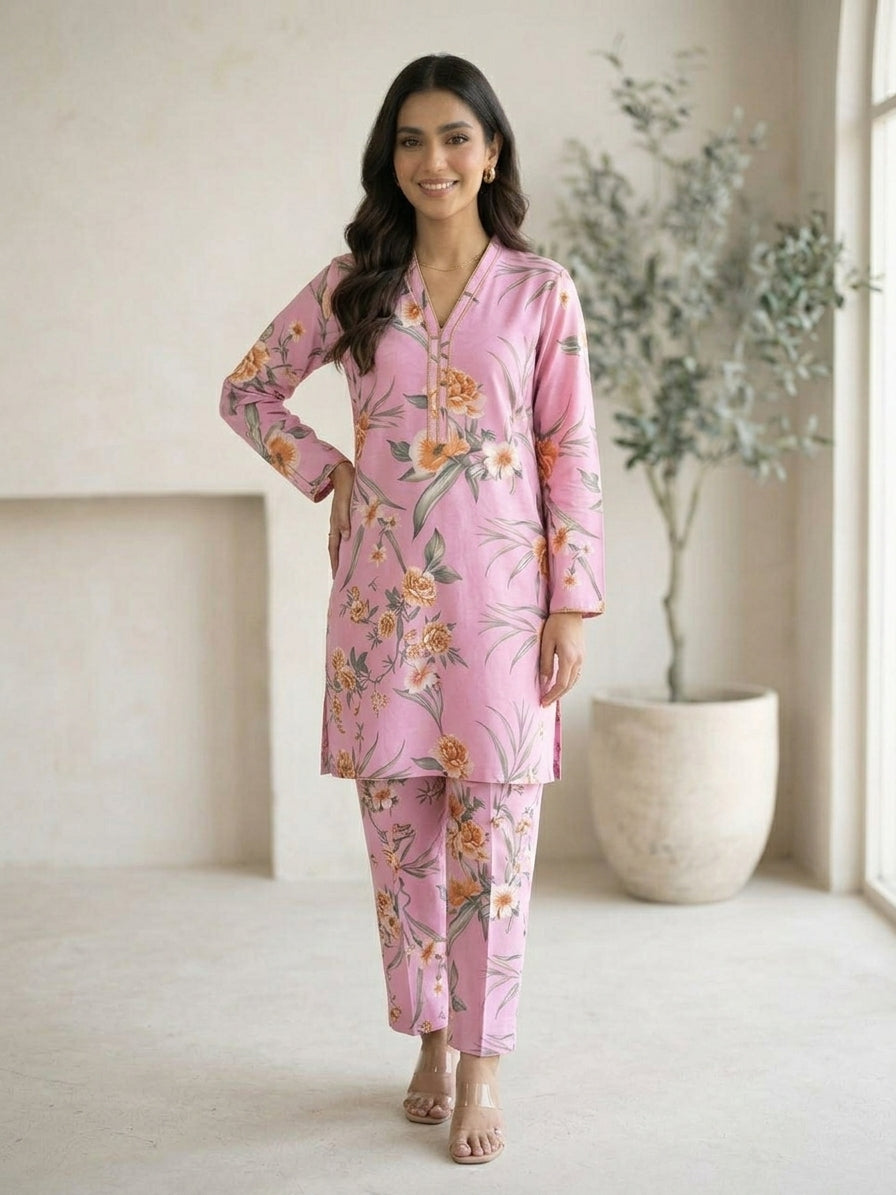 LUTF ANDOZ Linen 2PC-Unstiched #2